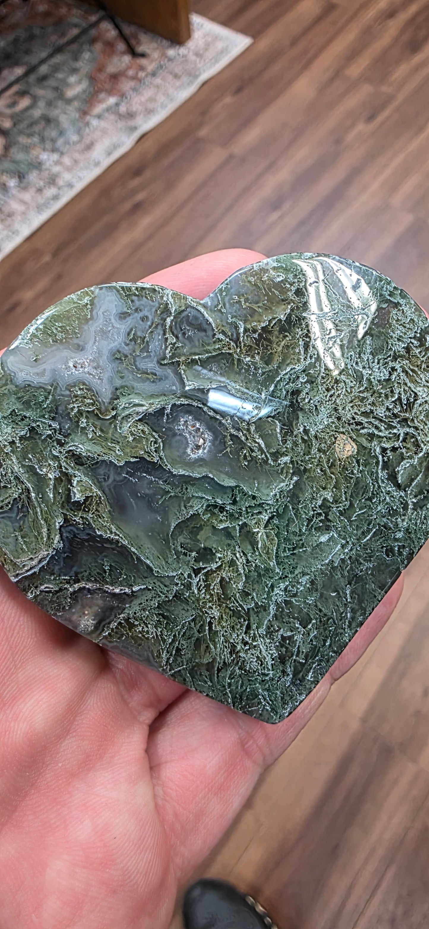 Moss Agate Heart