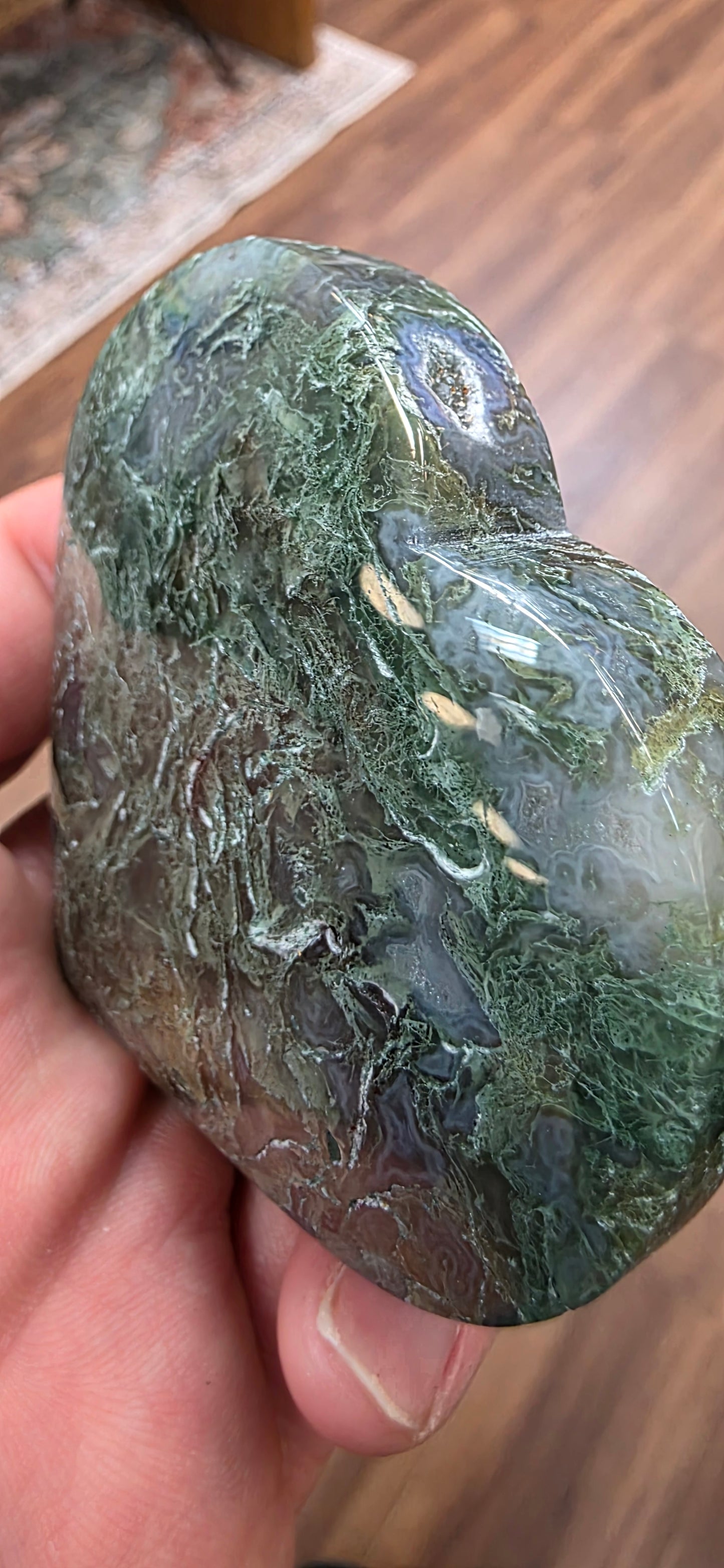 Moss Agate Heart