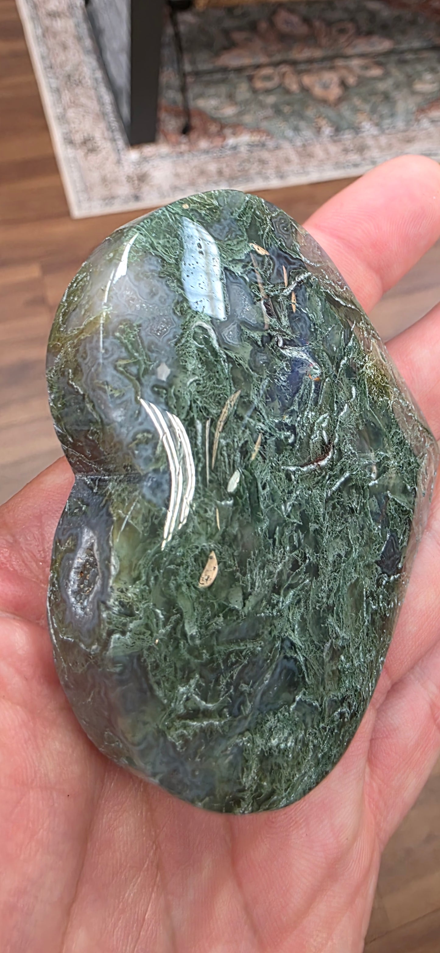 Moss Agate Heart