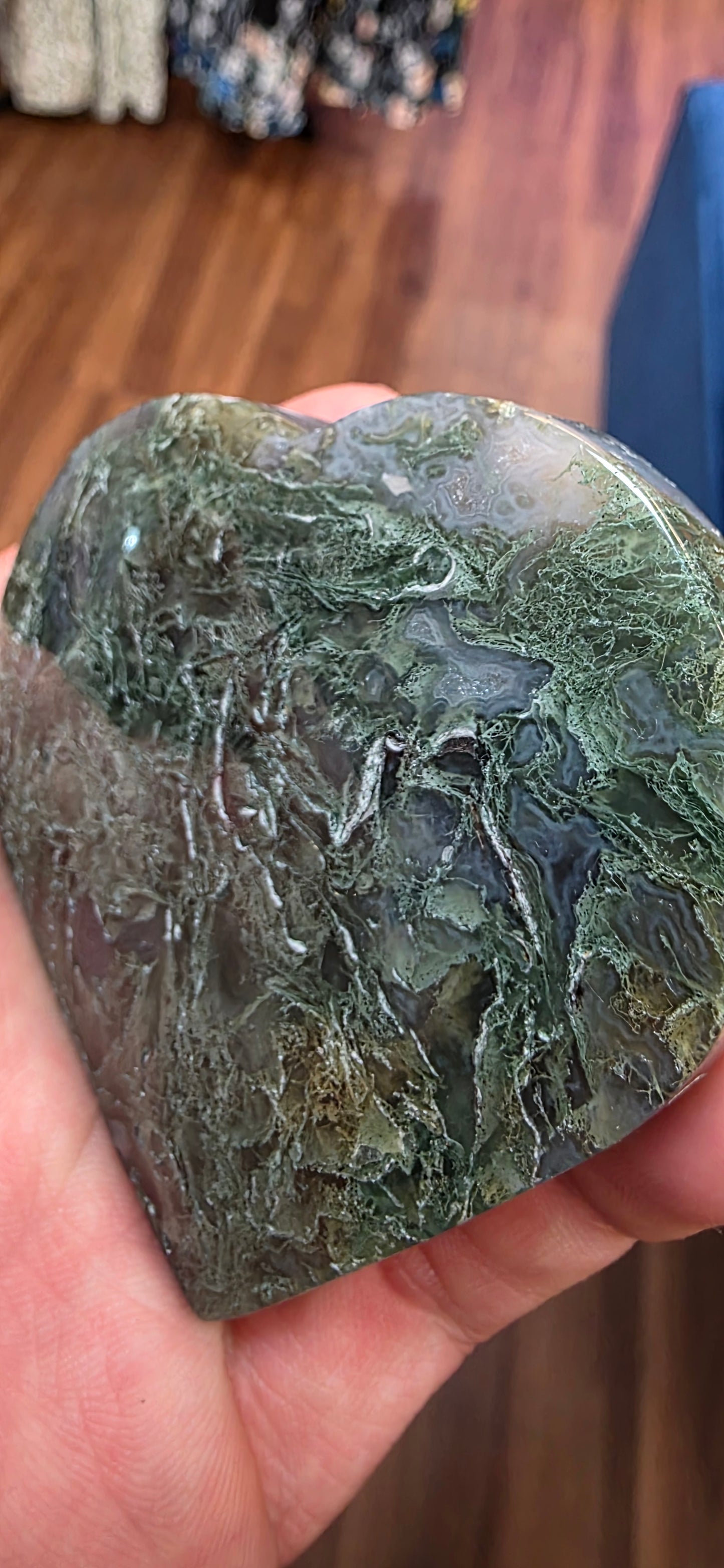 Moss Agate Heart
