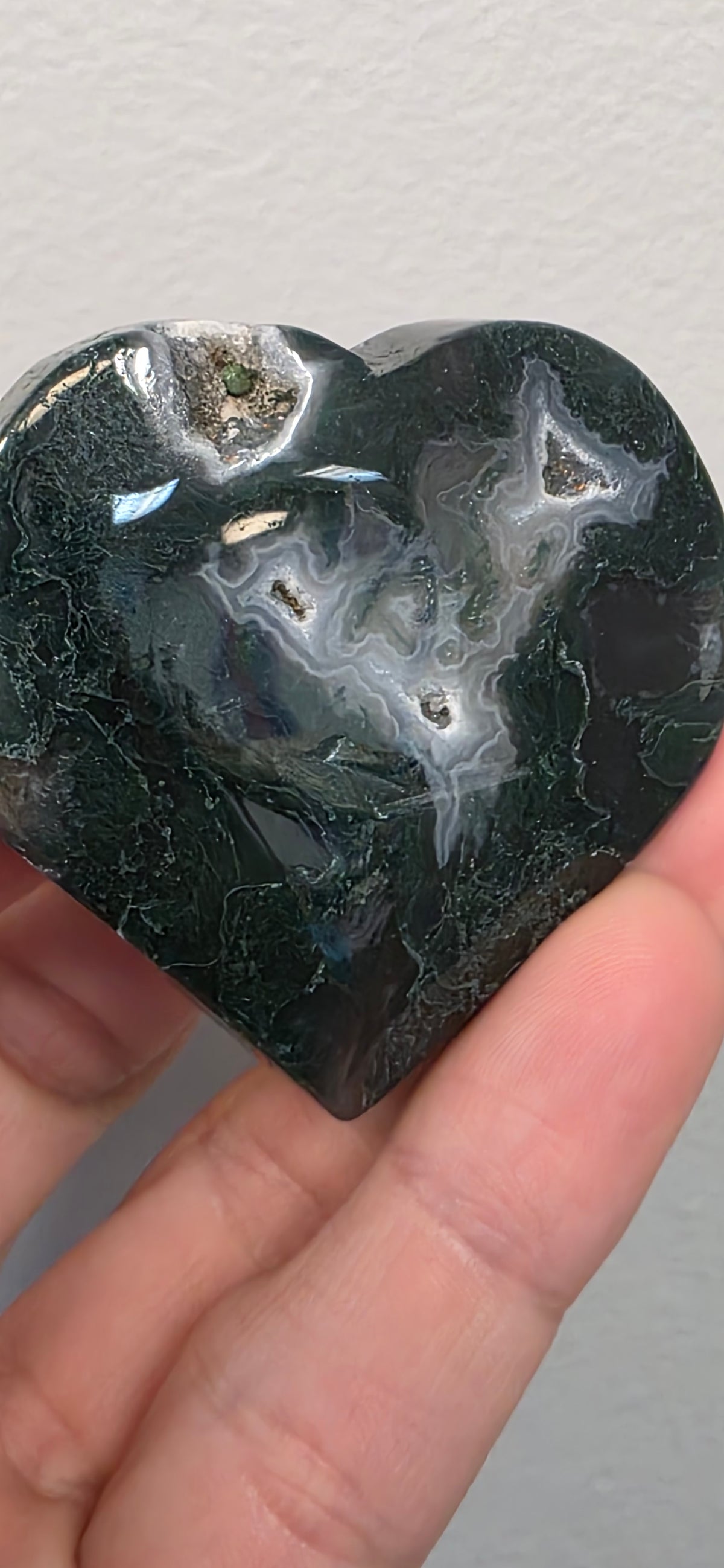 Moss Agate Heart