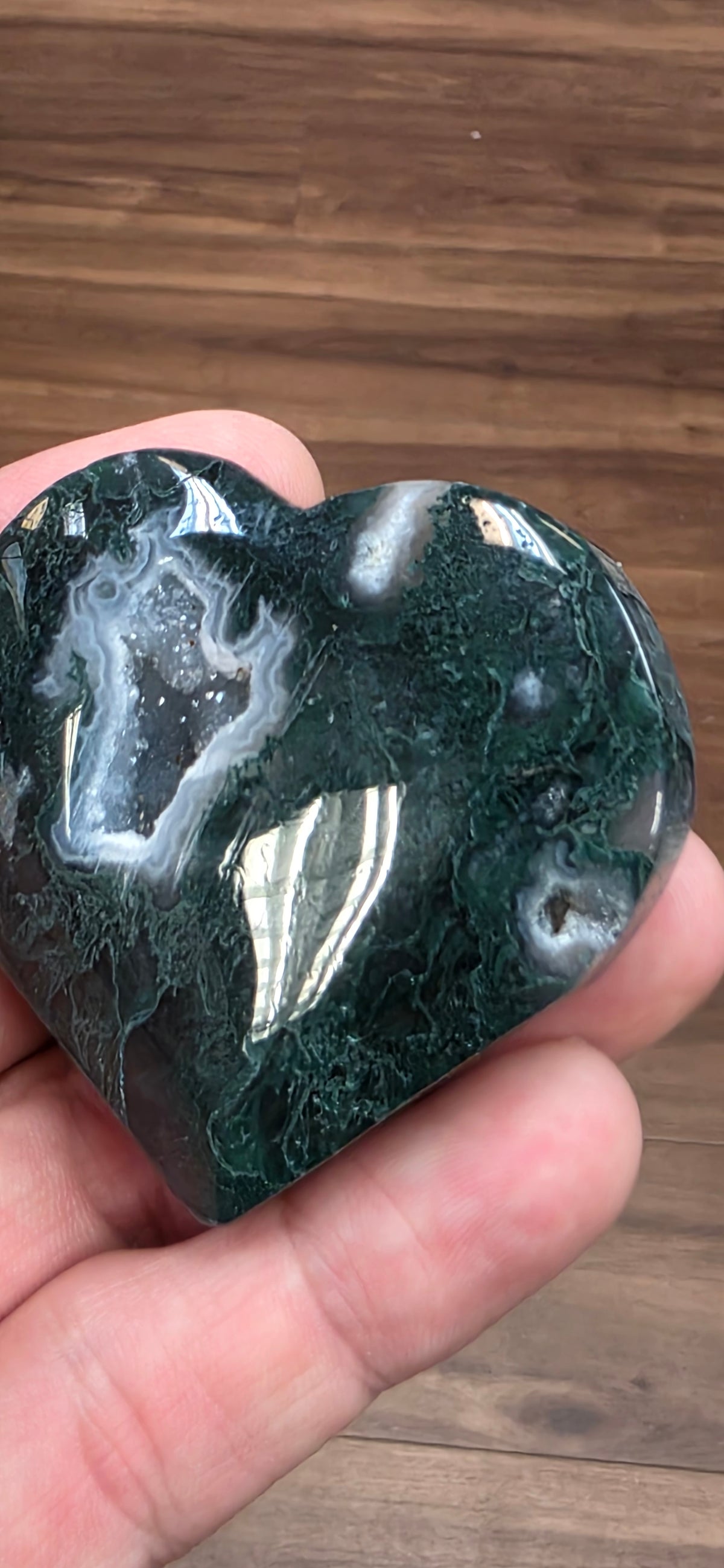 Moss Agate Heart