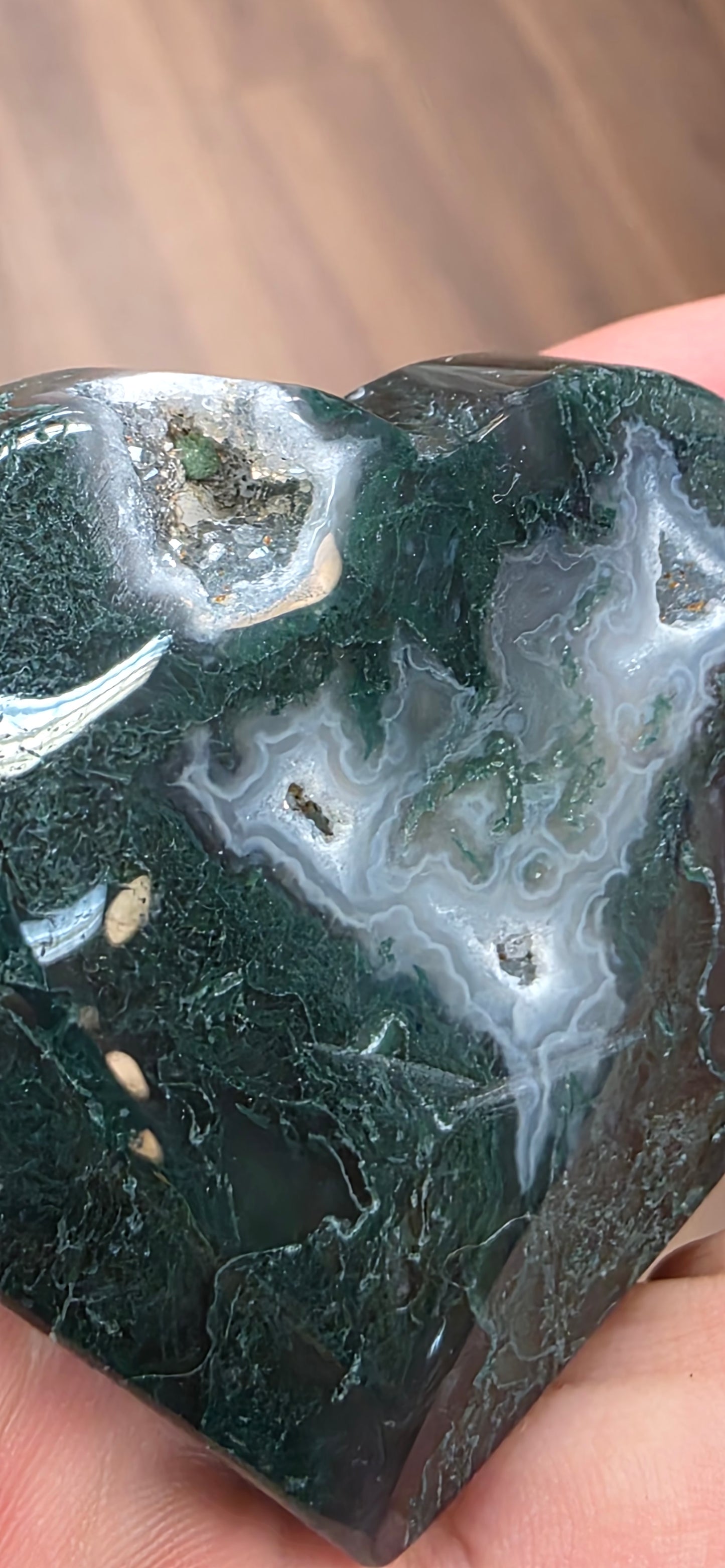 Moss Agate Heart