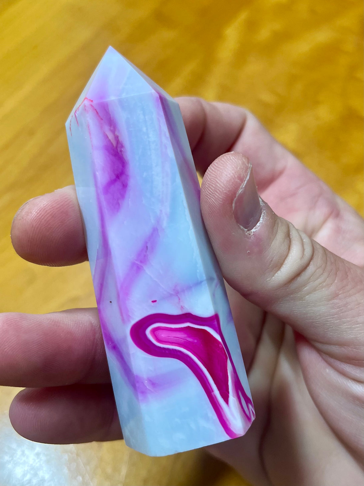 Pink Agate Tower (Dyed)