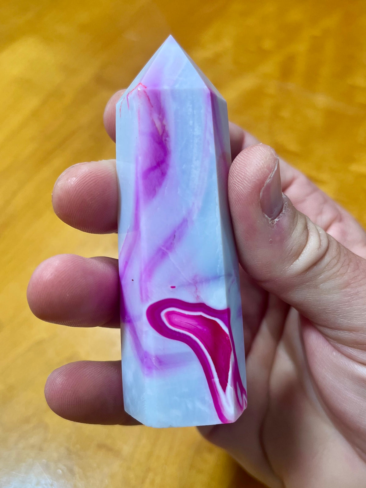 Pink Agate Tower (Dyed)